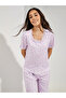 Ribbed AOP Lace Trim Shirt & Pyjama Set - 3