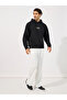 Minimal Chest Print Relaxed Fit Hoodie - 2