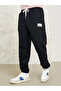 Fleece Panel Jogger with Drawcord & Patch Detail