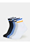 Pack of 5 - Stripe Cuff Printed Crew Socks