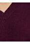 Boxy Fit Regular Length Chunky Knit V Neck Sweater - 3