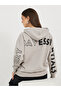 Oversized Longline Dropped Shoulder Hoodie with Back Print