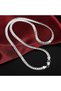 50CM 20INCHES New 20-60cm Silver Color Plated Luxury Brand Design Noble 6mm Necklace Chain For Woman - 4