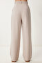 Textured Wide Leg Woven Pants Beige Lhm0005 - 6