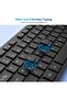 لوحة مفاتيح وماوس لاسلكيان USB، اتصال مستقر 2.4 جيجاهرتز، نحيفان، صامتان، قابلان لإعادة الشحن، تصميم مريح بحجم كامل مع لوحة أرقام - 4