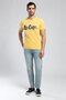 Londonlogo Men's 100% Cotton O-Neck T-Shirt Saffron