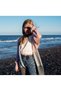 Girl's Written Knitwear Cardigan Crop Sweater Jeans Trousers 3-Piece Set - 2