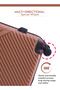 حقيبة سفر Aurora Checked-In Luggage متوسطة الحجم (24 بوصة) من مادة ABS الصلبة مع 4 عجلات دوارة وقفل - 3