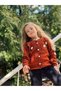 Girl's Daisy Embroidered Cardigan Knitwear Trousers Double Set - 8