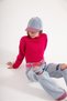 Girl's Plain Knitwear Sweater Wide Leg Jeans Pants Colorful Belt 3-Piece Set - 3
