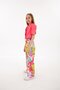 Girl's Padded Blazer Jacket Colorful Patterned Wide Leg Trousers 2-Piece Set - 4