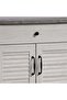 Zenith 3 Door & 1 Drawer Shoe Rack 21 Pairs-white Oak Cement L107xw39.5xh115cm - 7