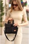 Women's Canvas Fabric Double Pocket Shoulder Bag - 4