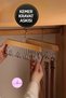 Multi-Functional Wooden Hanger with 8 Hooks 1 Pcs Scarf Tie Belt and Bra Handbag - 3