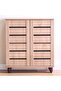 Ricky 14-Pair Shoe Cabinet - White Oak L75xW32xH86cm - 3