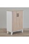 Prima 2 Door Shoe Cabinet - White/Sonoma Oak L60xW30xH88cm - 4