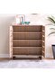 Ricky 14-Pair Shoe Cabinet - White Oak L75xW32xH86cm - 2