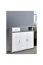Beak 20-pair Shoe Cabinet - Grey Oak/white L120xw40xh115cm