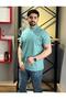 Hakim Yaka Düğmeli  Mint Yeşili  Basic Tshirt - 5
