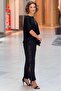 Black Sequin Sequin Detailed Slit Cotton Baggy - 5