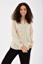 Hem Tasseled Shirt Beige - 2