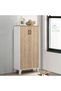 Lolly 2 Door Shoe Cabinet - White/Sonoma Oak L60xW30xH123cm