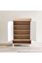 Janos 2 Door Shoe Cabinet - Sonoma Oak/white L80xw38xh117cm - 2