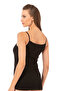 Özkan 0107 3-Pack Women's 100% Cotton Ribbed Flexible Comfortable Knitted Tank Top with Rope Straps - 3