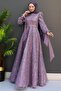 Selver Hijab Evening Dress Lilac - 3
