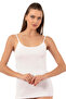 Özkan 0107 Pack of 6 Women's 100% Cotton Rib Flexible Comfortable Rope Strap Knitted Undershirt - 2