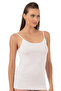Özkan 0107 Pack of 6 Women's 100% Cotton Rib Flexible Comfortable Rope Strap Knitted Undershirt - 5
