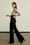 Black Lycra Super High Waist Wide Leg Loose Jeans (Buy 1 size larger) - 2