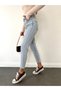 Blue Mom Jeans Leo 90's Dora, High Belik Snow Washed - 3