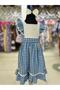 Girl's Gingham Patterned Woven Dress - 8