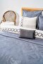 Asian Blue Embroidered Double Duvet Cover Pique Set - 8 Piece Dowry Set - 4