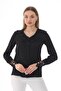 Plus Size Women's V-Neck Lace Garnished Shirt G0029 - 5