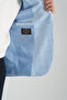 Palmer Men's Blue Plaid Patterned Linen Blended Slim Fit Mono Collar Sports Blazer Jacket - 4