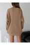 Women's Mink V-Neck Thessaloniki Knit Oversize Knitwear Sweater - 3