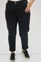 9125-5 Large Size Boy Friend Jeans - Black - 2