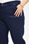 9125-5 Large Size Boy Friend Jeans - Navy Blue - 4