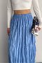Women's High Waist Crease Skirt Nbk4164 - 4