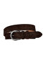100% Genuine Leather, 4 cm Suede Dark Brown Women's Belt with Nickel Buckle; Jeans, Sports Belt=Sü.70.Ni.Koka - 3