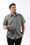 Short Sleeve Plaid Cotton Men's Shirt Kk-8073-Tss