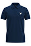 Bull Printed Minimal Stylish Design 100% Cotton Regular Fit Polo Neck Navy Blue T-Shirt