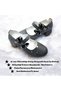 Orthopedic Heeled Evening Dress Girls' Shoes Shining Series Abiayk2401 Silvery Anthracite - 2