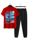 Unisex Printed Sports Tracksuit Set