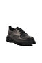 Black Genuine Leather Women's Casual Shoes 7465-1 Z - 3