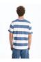 Xside Crew Neck Short Sleeve Striped Combed Cotton Men's T-Shirt (S5) - 4