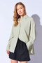 Çağla Seersucker Oversize Relaxed Fit Women's Shirt Ek 100161103 - 3