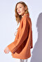 Muslin Natural Cotton Tied Kimono Shirt |   Mocha Coffee - 2
